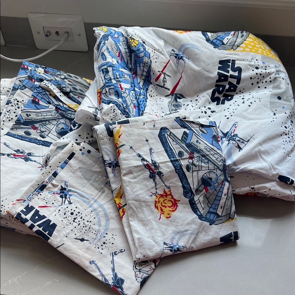 Pottery Barn Kids Star Wars Cotton Sheet Set - Queen Size